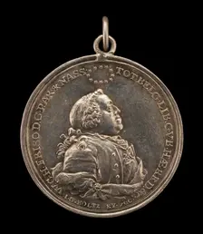 William IV Charles Henry Friso, 1711-1751, Stadholder of United Netherlands [obverse], 1751. Creator: Johann Georg Holtzhey