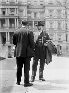 William J. Burns, Detective - Right, with Jack Wheeler, 1914. Creator: Harris & Ewing