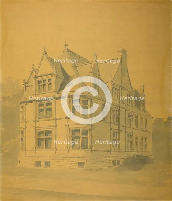 William J. Goudy House, Chicago, Illinois, Perspective, c. 1889/90. Creator: Burnham and Root.