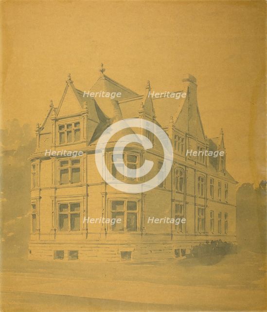 William J. Goudy House, Chicago, Illinois, Perspective, c. 1889/90. Creator: Burnham and Root.