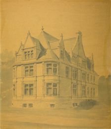William J. Goudy House, Chicago, Illinois, Perspective, c. 1889/90. Creator: Burnham and Root
