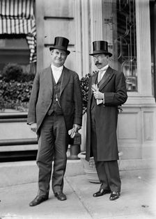 William Jennings Bryan, Rep. from Nebraska, with Min. Roberto Brenes Mesén...from Costa Rica, 1914. Creator: Harris & Ewing