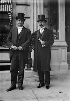William Jennings Bryan, Rep. from Nebraska, with Min. Roberto Brenes Mesén from Costa Rica, 1914. Creator: Harris & Ewing