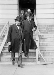 William Jennings Bryan, Rep. from Nebraska, with Cone Johnson, Solicitor, State Department, 1914. Creator: Harris & Ewing