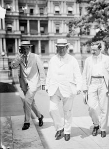 William Jennings Bryan, Rep. from Nebraska, with Pedro Rafael Cuadra, 1914. Creator: Harris & Ewing
