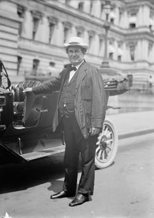 William Jennings Bryan, Rep. from Nebraska, Secretary of State, Standing Beside Auto, 1913 Creator: Harris & Ewing