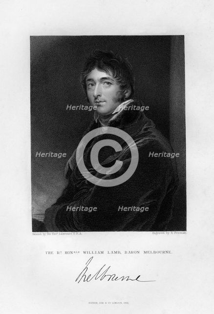 William Lamb (1779-1848), 2nd Viscount Melbourne, 1836.Artist: Samuel Freeman