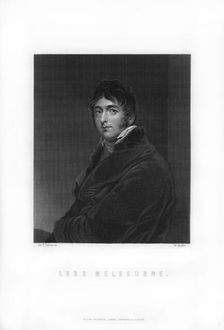 William Lamb, 2nd Viscount Melbourne, British Whig statesman and Prime Minister, (1893).Artist: W Roffe