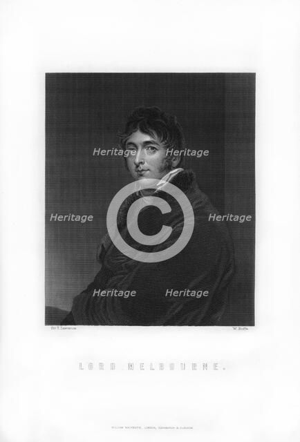 William Lamb, 2nd Viscount Melbourne, British Whig statesman and Prime Minister, (1893).Artist: W Roffe