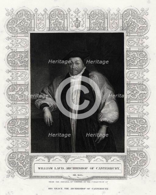 'William Laud, Archbishop of Canterbury', 19th century. Artist: Henry Thomas Ryall