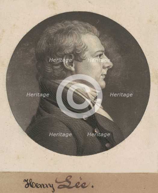William Lee, 1807. Creator: Charles Balthazar Julien Févret de Saint-Mémin.