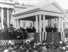 William McKinley taking Oath of Office, Washington D.C., c1901. Creator: Frances Benjamin Johnston