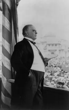 William McKinley delivering his last address, Buffalo, N.Y., Sept. 5, 1901, c1901. Creator: Frances Benjamin Johnston