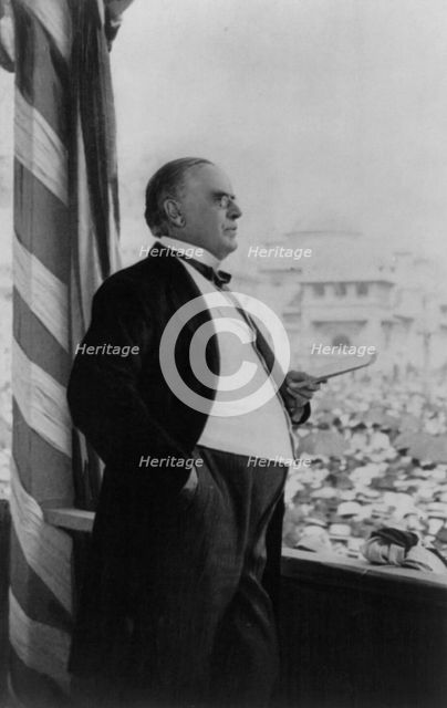 William McKinley delivering his last address, Buffalo, N.Y., Sept. 5, 1901, c1901. Creator: Frances Benjamin Johnston.