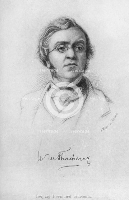 William Makepeace Thackeray, English novelist, (1908). Artist: A Weger