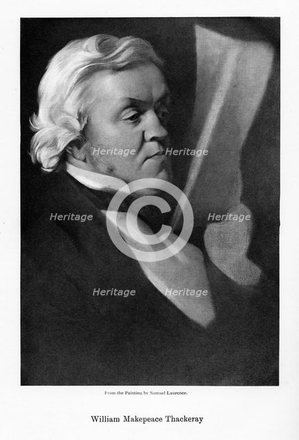 William Makepeace Thackeray, English novelist, c1864.Artist: Samuel Laurence