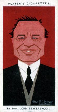 William Maxwell Aitken, 1st Baron Beaverbrook, statesman and newspaper proprietor, 1926.Artist: Alick P F Ritchie