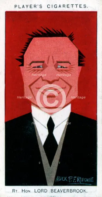 William Maxwell Aitken, 1st Baron Beaverbrook, statesman and newspaper proprietor, 1926.Artist: Alick P F Ritchie