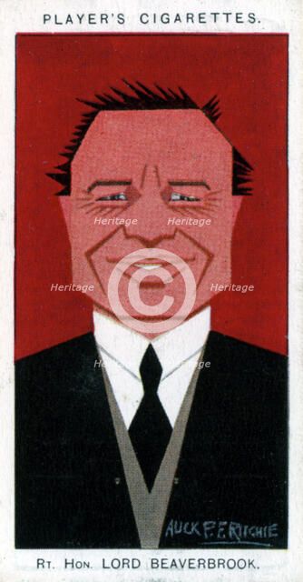 William Maxwell Aitken, 1st Baron Beaverbrook, statesman and newspaper proprietor, 1926.Artist: Alick P F Ritchie