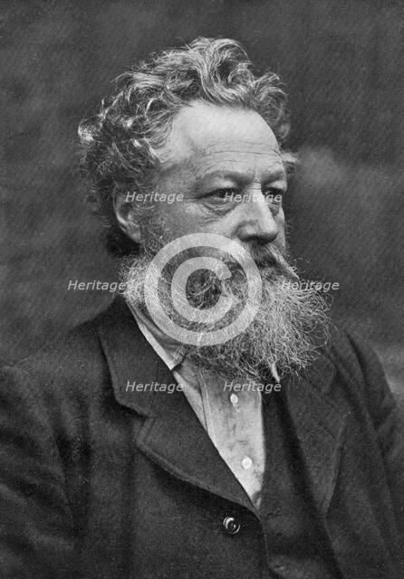 William Morris, English artist, writer, socialist activist and pioneer of eco-socialism, (1911). Creator: Emery Walker.