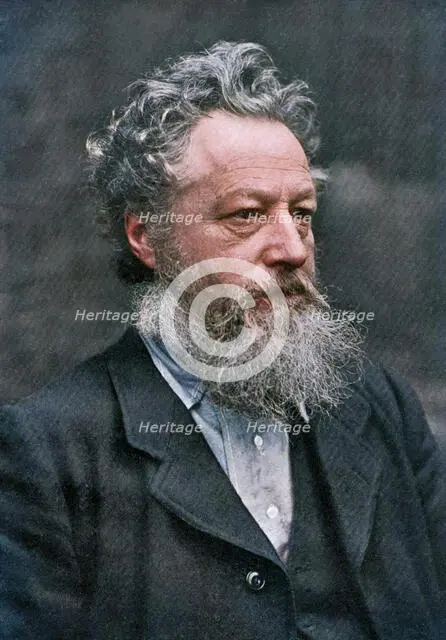 William Morris, English artist, writer, socialist activist and pioneer of eco-socialism, (1911). Creator: Emery Walker.