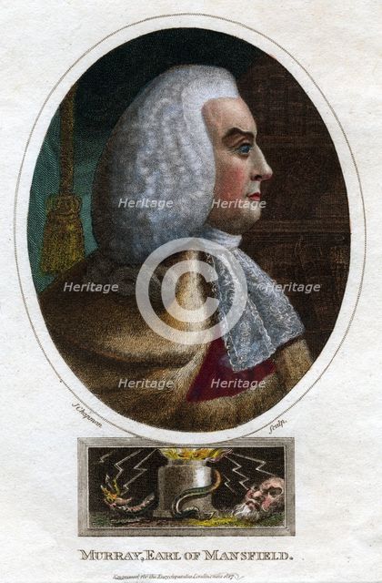 William Murray, 1st Earl of Mansfield, (1817).Artist: J Chapman