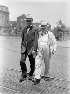 William O'Connell Bradley, Governor of Kentucky, Right, with Sen. N. Bryan, 1913. Creator: Harris & Ewing