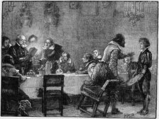 William Parker (Lord Monteagle), receiving letter of warning of the plot, 1605