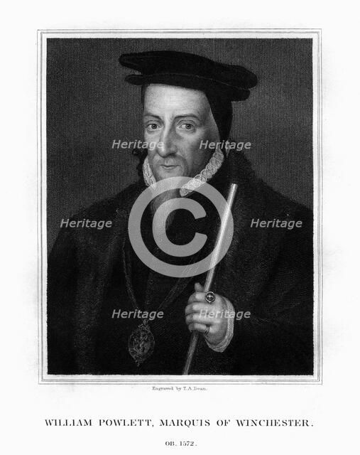 William Paulet, 1st Marquess of Winchester, English statesman, (1828).Artist: TA Dean