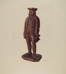 William Penn Carving, c. 1938. Creator: Frances Lichten