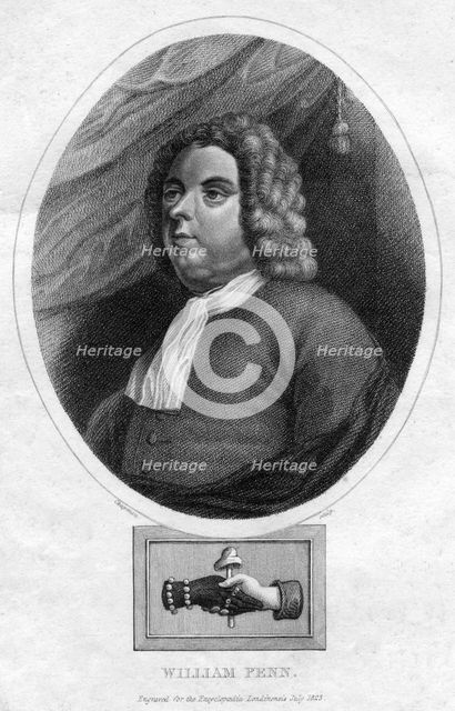 'William Penn, founded the Province of Pennsylvania', 1823. Artist: Chapman & Co