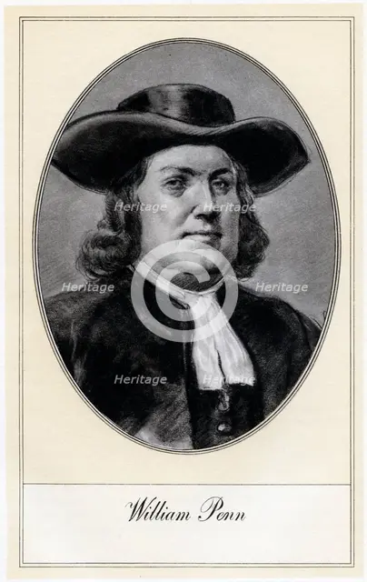 William Penn, founder of Pennsylvania, (early 20th century).Artist: Gordon Ross