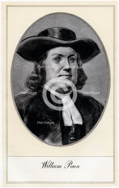 William Penn, founder of Pennsylvania, (early 20th century).Artist: Gordon Ross