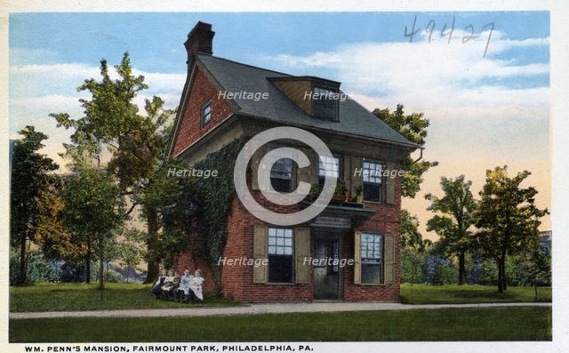 William Penn's Mansion, Fairmount Park, Philadelphia, Pennsylvania, USA, 1914. Artist: Unknown