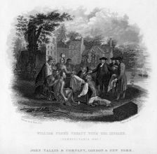 William Penn's Treaty with the Indians, Pennsylvania, 1681.Artist: J Rogers