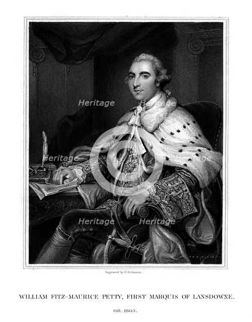 William Petty, 1st Marquess of Lansdowne, British Whig statesman, (1832).Artist: H Robinson