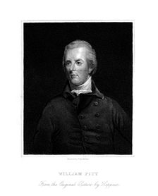 William Pitt the Younger, British politician, 19th century.Artist: James Posselwhite