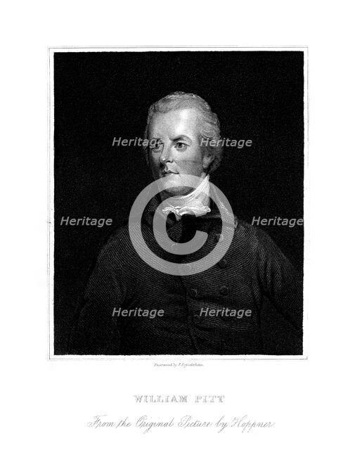William Pitt the Younger, British politician, 19th century.Artist: James Posselwhite