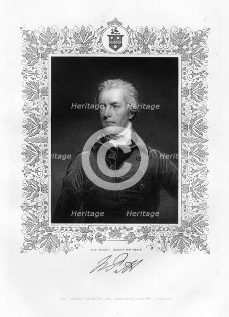 William Pitt, the Younger, British politician and Prime Minister, 19th century. Artist: J Thomson