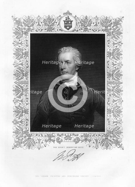 William Pitt, the Younger, British politician and Prime Minister, 19th century. Artist: J Thomson