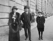 William Purnell Jackson, Senator From Maryland, with Mrs. Jackson And Son, 1912. Creator: Harris & Ewing