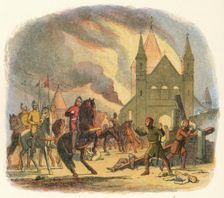 William receives a fatal hurt at Mantes 1087 (1864). Artist: James William Edmund Doyle