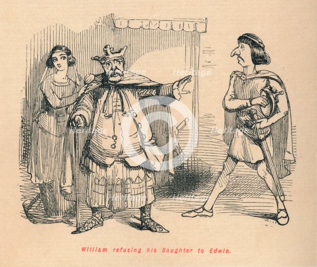 'William refusing his Daughter to Edwin', c1860, (c1860). Artist: John Leech.