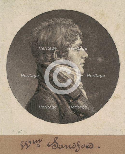 William Sanford, 1804-1806. Creator: Charles Balthazar Julien Févret de Saint-Mémin.