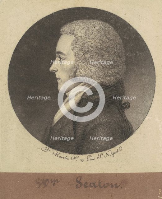 William Seton, 1797. Creator: Charles Balthazar Julien Févret de Saint-Mémin.