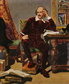 William Shakespeare 1564-1616. - Gemälde von J. Faed, 1934. Creator: Unknown