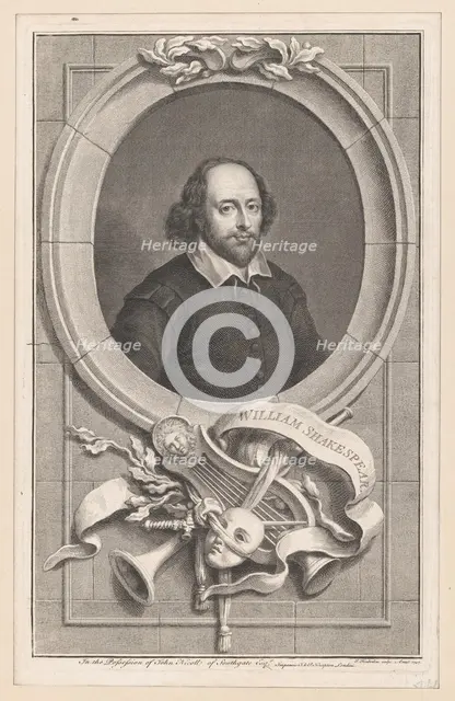 William Shakespeare, 1747. Creator: Jacobus Houbraken.