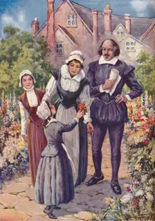 William Shakespeare - A Dainty Bloom for the King of Poets c1925. Artist: Charles Dudley Tennant