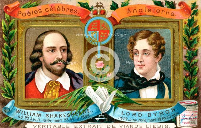William Shakespeare and Lord Bryron, c1900. Artist: Unknown