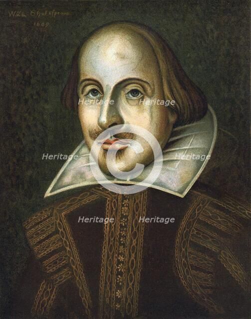 William Shakespeare, English playwright, 1609. Artist: Unknown